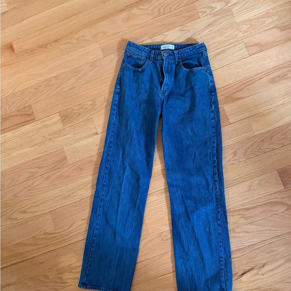 Abercrombie & Fitch Deep Blue Straight Men's Jeans